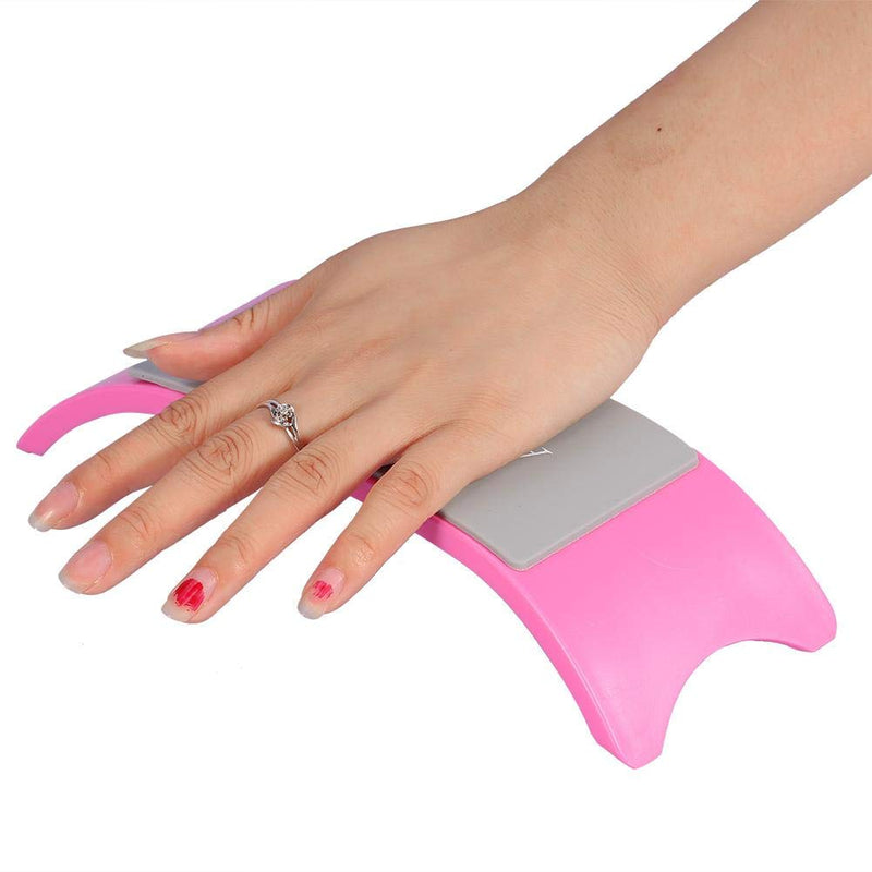 Nail Hand Pillow Pad, Nail Art Design Professional Manicurist and Family Arm Cushion Rest Holder Manicure Accessories Nail Tool Equipment(Pink) Pink - BeesActive Australia