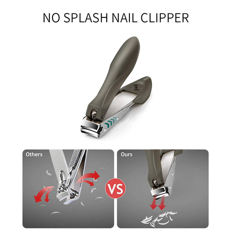 BEOK Nail Clippers Set Professional Fingernail Clipper Toenail Clipper Slant Edge Nail Cutter No Splash Toenail Clippers Fingernail Clipper Set for Men and Women, 3 PCS 3pcs - BeesActive Australia