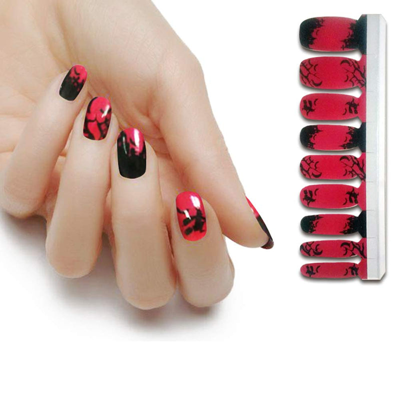 BornBeauty Red Nail Art Wraps Kit Adhesive Glitter Design Stickers for Women Fingers and Toes DIY Manicure Kits 13 - BeesActive Australia