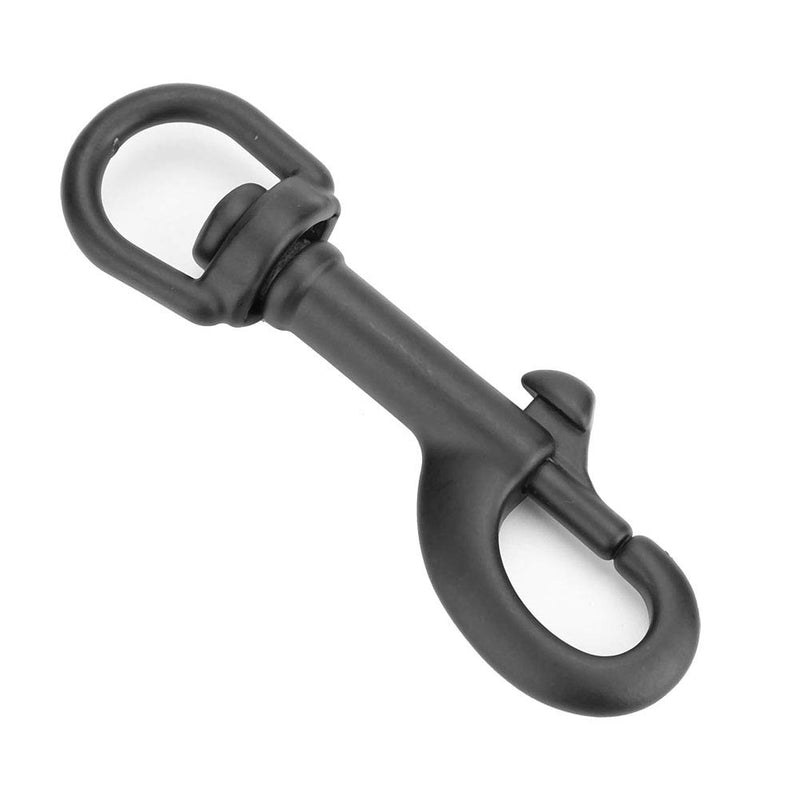 [AUSTRALIA] - Vbestlife Scuba Diving Clips, Stainless Steel Swivel Eye Snap Hook Dive Single Ended Swivel Eye Bolt Hook Buckle Dog Clip Gear Equipment for Underwater Scuba Diving Black - 75mm 