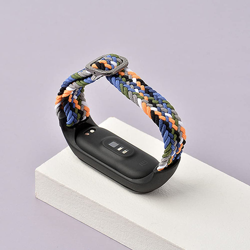 Braided Solo Loop Strap Compatible for Xiaomi Mi Band 6 5 4 3, Adjustable Nylon Elastic Sport Replacement Wristband for Xiaomi Band Mi Band 6, Mi Band 5, Mi Band 4, Mi Band 3 Black - BeesActive Australia