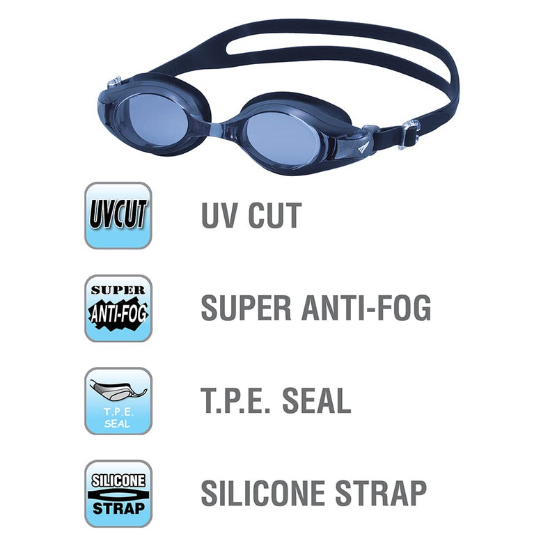 VIEW Swimming Gear V-500 Platina Swim Goggles Blue - BeesActive Australia