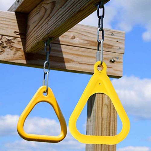 Alomejor Pull Up Ring Kids Gymnastic Rings for Upper Body Strength Fitness Training Exercise Pull Ups(Yellow) - BeesActive Australia