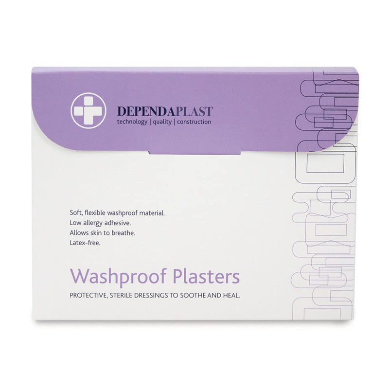 RELIANCE MEDICAL Assorted Sizes Aid Plaster Dependaplast Washproof Plasters - Pack of 100 Assorted 100 Single - BeesActive Australia