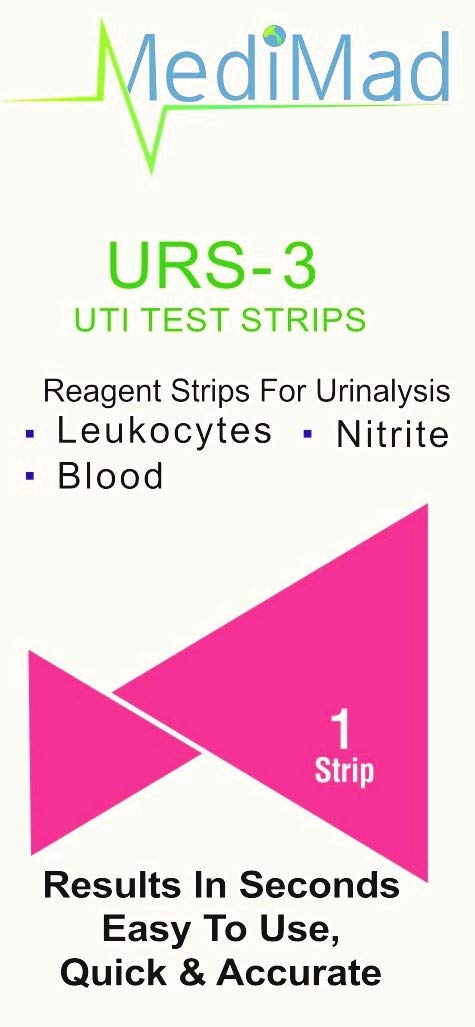4 x Home Urine Urinary Tract Infection Tests (UTI, Nitrite, Leukocytes and Blood) - 1 Test Strip per foil - BeesActive Australia