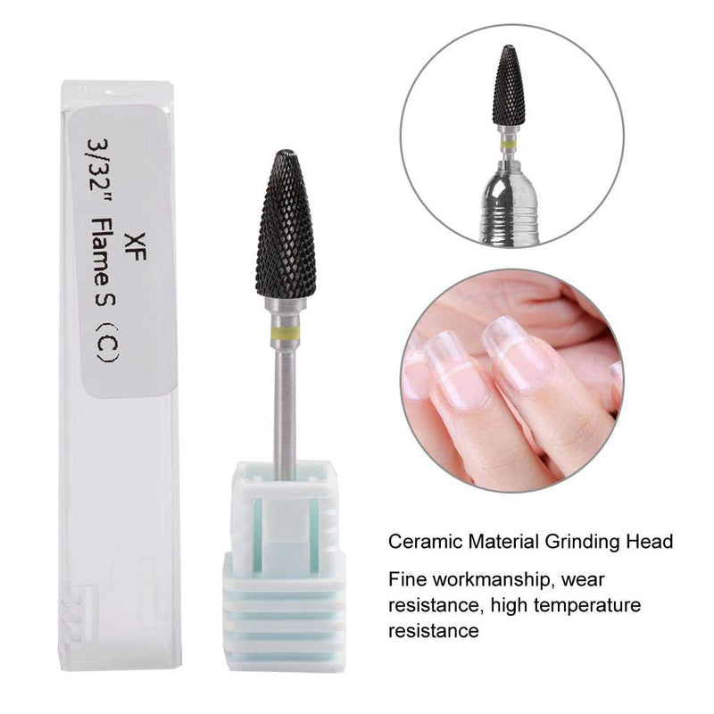 Ceramic Nail Drill Bits,5 Types Ceramic Nail Manicure Drill Tools Cylinder Shape Grinding Head Nail Drill Bit for Nail Polishing Manicure Tools(01) 01 - BeesActive Australia