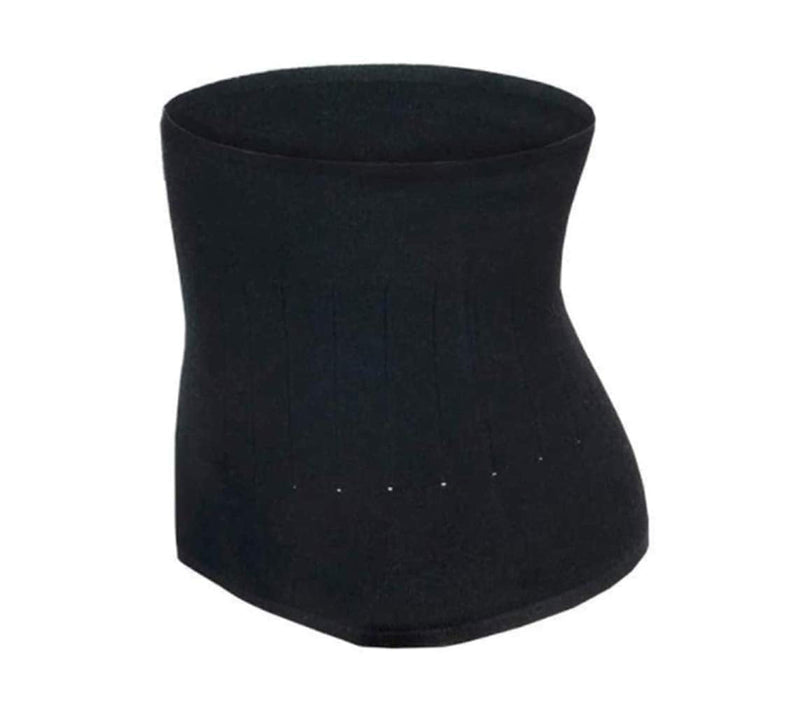 Thermal Lumbar Support Cashmere Knit Stomach Kidney Warmer Abdominal Binder Lower Back Belt Brace Waist Trimmer Band Elastic Back Stomach Kidney Protector Postpartum Belly Wrap Warming Kidney Recover L Black - BeesActive Australia