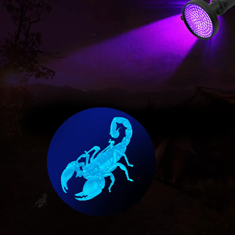 BEEYAOLUX UV Black Light Flashlight 128 LED UV Light , Blacklight For Home & Hotel Inspection, Pet Dog Cat Urine & Stains - Ultra Intensity 23W 385-395nm LEDs Spot Counterfeit Money, Leaks, Scorpions! - BeesActive Australia