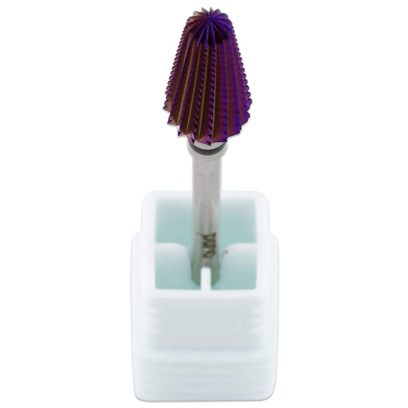 PANA Purple Tornado Nail Carbide Bit - Two Way Rotate use for Both Left and Right Handed - Fast remove Acrylic or Hard Gel - 3/32" Shank - Manicure, Nail Art, Drill Extra Coarse - BeesActive Australia