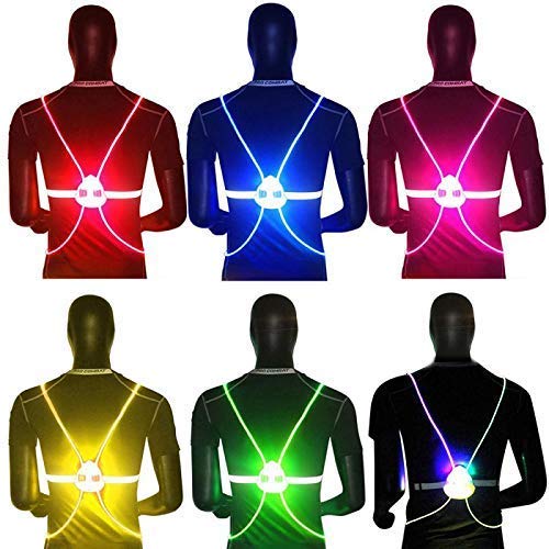 Multicolor LED Flashing Reflective Safety Vest for Night Running or Cycling - BeesActive Australia