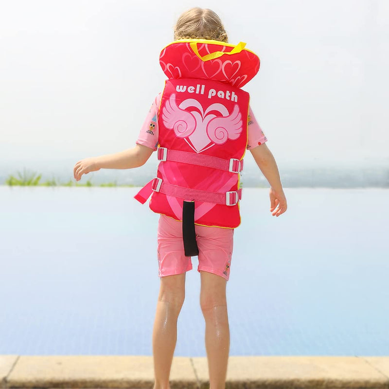 OldPAPA Kids Swim Vest- Swimming Vest for Child with Adjustable Safety Strap, Suitable for 50-90lbs pink X-Small - BeesActive Australia