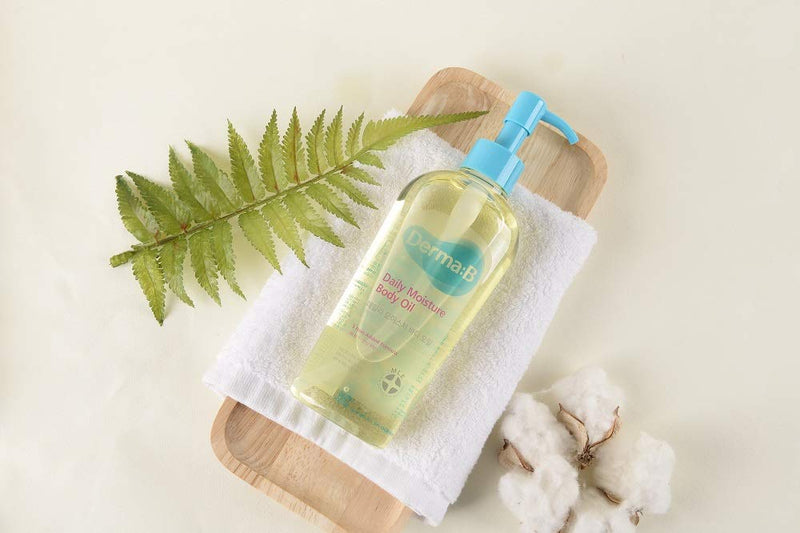 Derma B Daily Moisture Body Oil for Dry Skin 99% Natural Origin, Argan Oil & Sweet Almond Oil, 6.78 Fl Oz, 200ml - BeesActive Australia