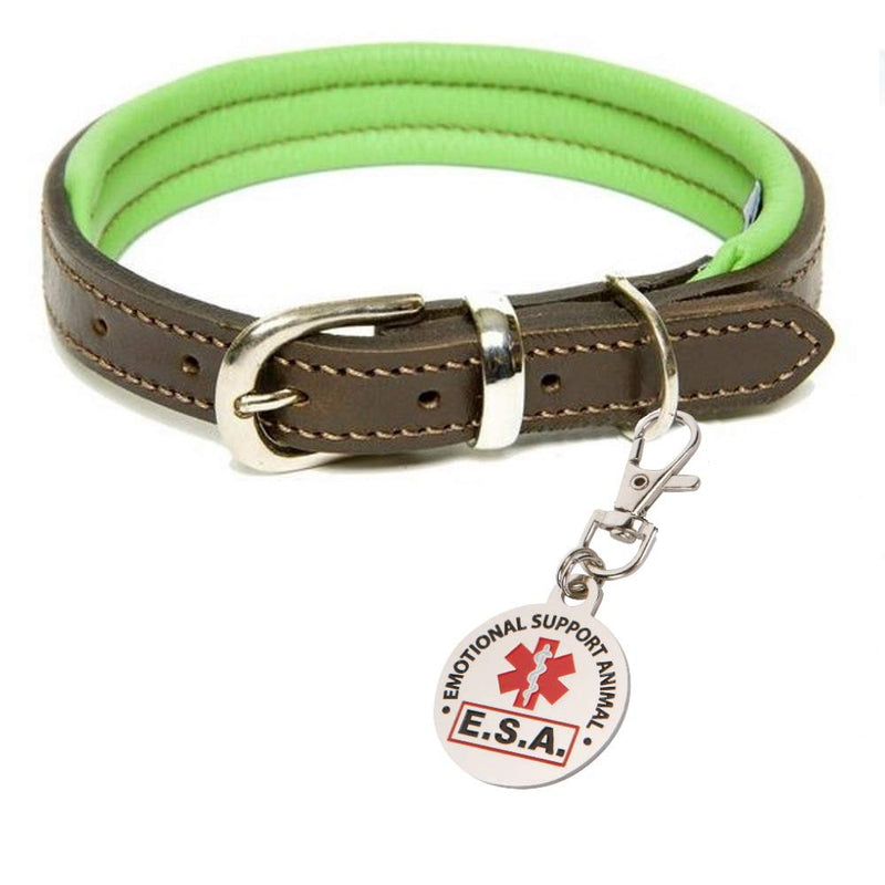 - Official "Emotional Support Animal" ESA Round Hanging ID Tag - Hang from a Collar, Vest, Harness or Leash. Great Identification for Small and Large Emotional Support Dogs - Includes Five ESA Information Cards - BeesActive Australia