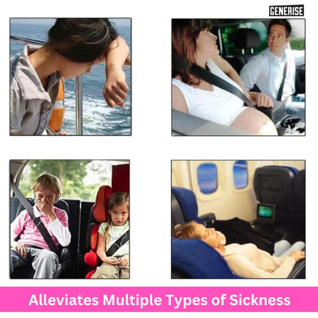 Anti-Sickness Travel Bands - Acupressure Wristbands for Motion Sickness and Nausea Relief (X1 Pair (Pink)) X1 PAIR (Pink) - BeesActive Australia