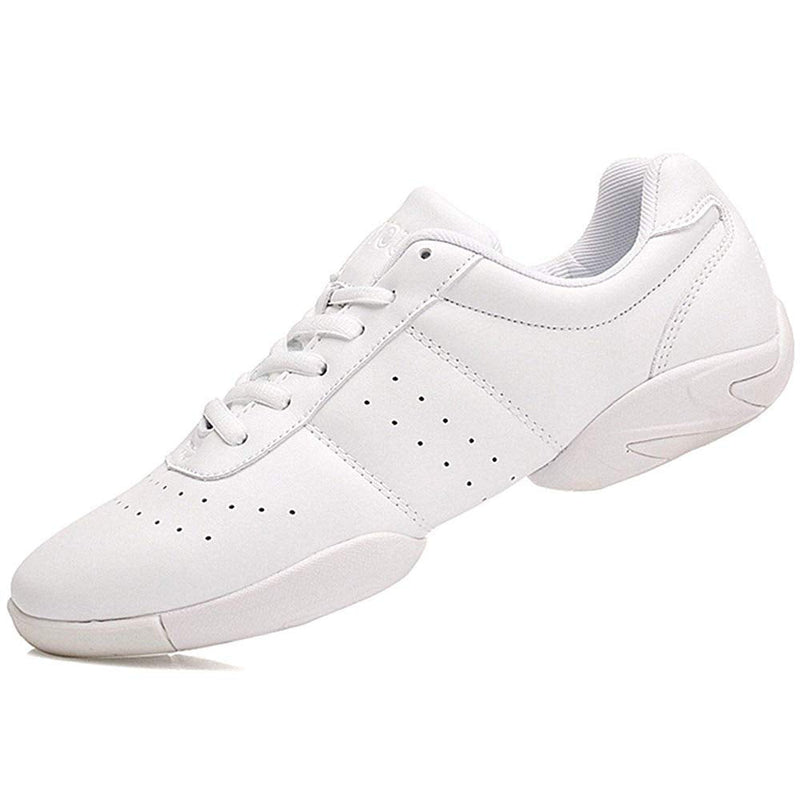 Smapavic Youth Girls Cheer Shoes White Cheerleading Dance Shoes Athletic Training Tennis Walking Competition Sneakers 8 White(women) - BeesActive Australia
