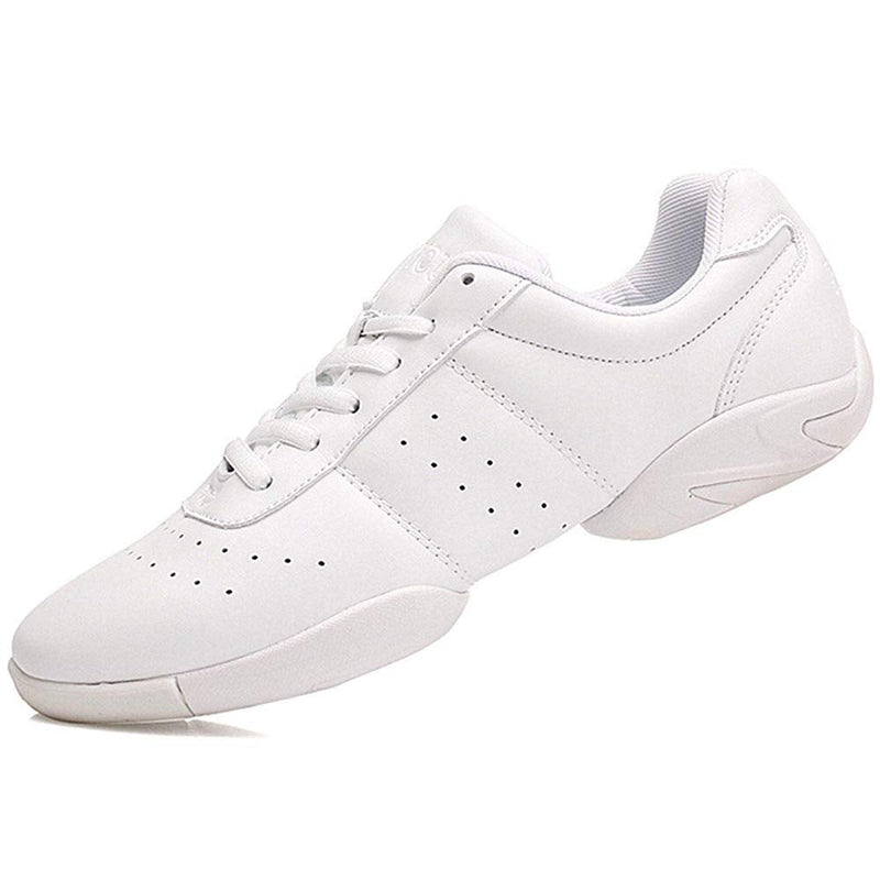 Smapavic Youth Girls Cheer Shoes White Cheerleading Dance Shoes Athletic Training Tennis Walking Competition Sneakers 6 White(women) - BeesActive Australia