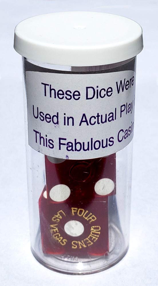 Cyber-Deals Wide Selection of 19mm Craps Dice - Authentic Las Vegas Casino Table-Played (Four Queens (Red Frosted)) - BeesActive Australia