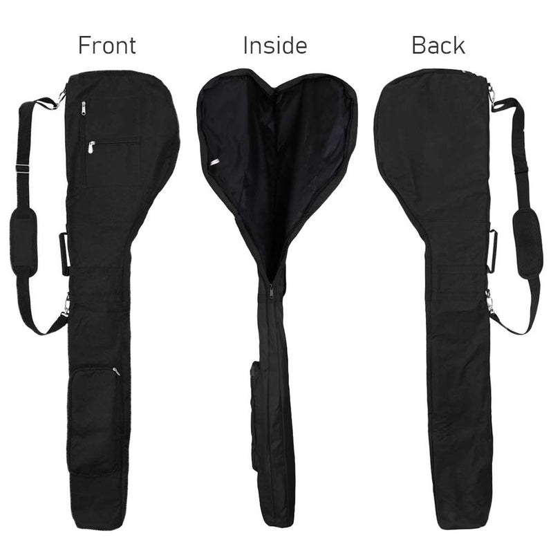 Light Weight Water Resistant Foldable Golf Sunday Bag Golf Carry Bag 50" Black - BeesActive Australia