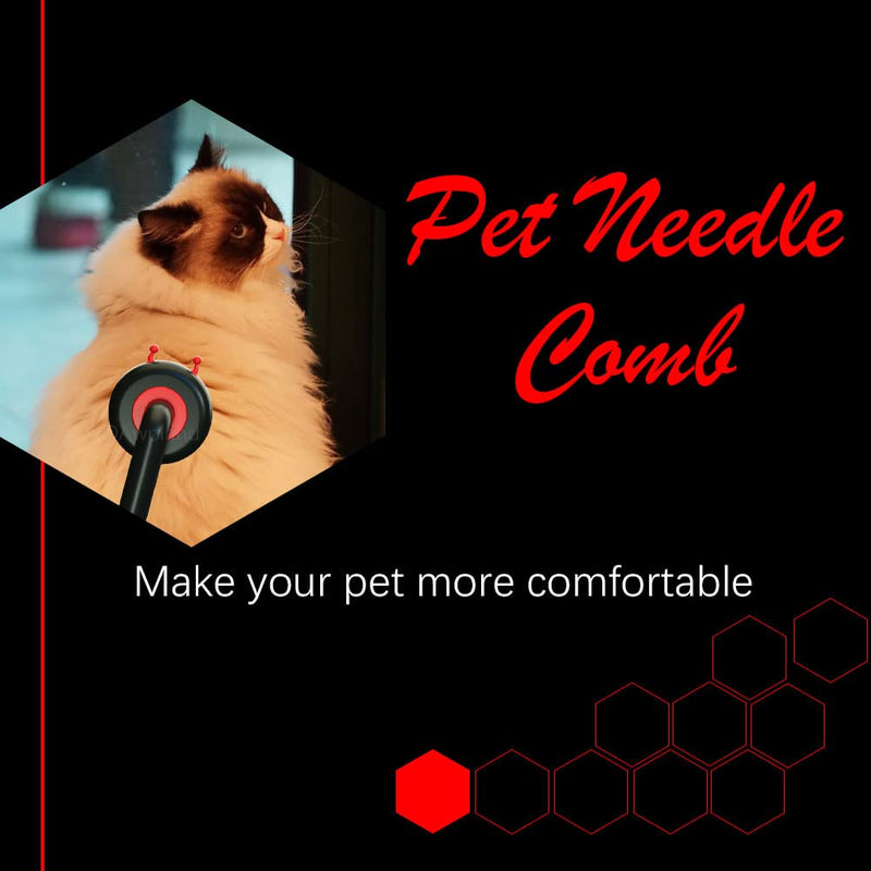 Cat Brush for Self Cleaning Shedding and Grooming, Unique Bee Brush with 184 Massage Needles, Soft Handle，Easily Removes Mats or Loose Undercoat Hairs for Long& Short Haired Dogs and Cats(Black) - BeesActive Australia