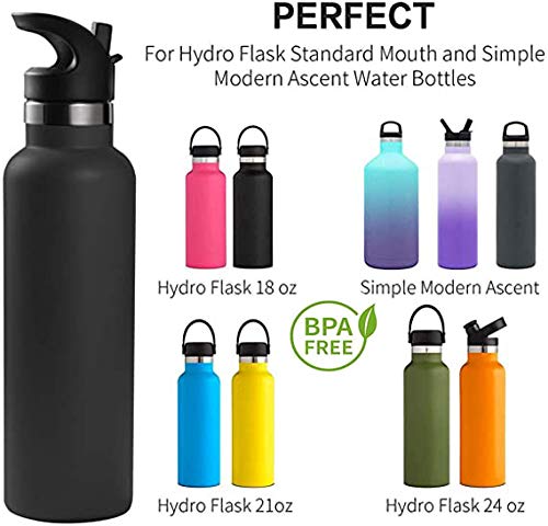 Deolemon Hydro Flask Standard Lid – Premium 3-in-1 Hydro Flask Cap, Standard Mouth Straw Lid, Water Bottle Lid for Hydro Flask Bite Lid - BeesActive Australia