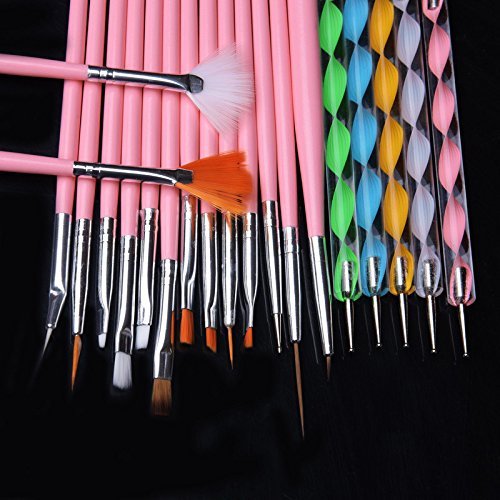 Yimart 20pcs/set Nail Art Design Drawing Brushes Dotting Pens - BeesActive Australia