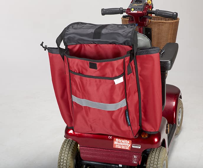 Ducksback Mobility Scooter Bag Crutch/Walking Stick Holder Shopping and Storage Red - BeesActive Australia