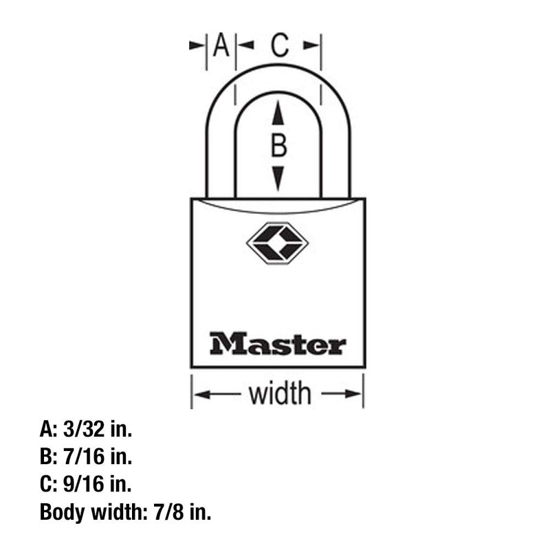 Master Lock 4683Q Keyed TSA Approved Luggage Lock, 7/8 in. Wide, 4-Pack 4-Count - BeesActive Australia