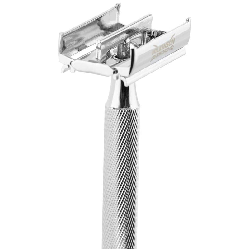 WILKINSON SWORD - Double Edge For Men | Premium Stainless Steel Safety Razor | Razor Handle + 5 Blade Refills - BeesActive Australia