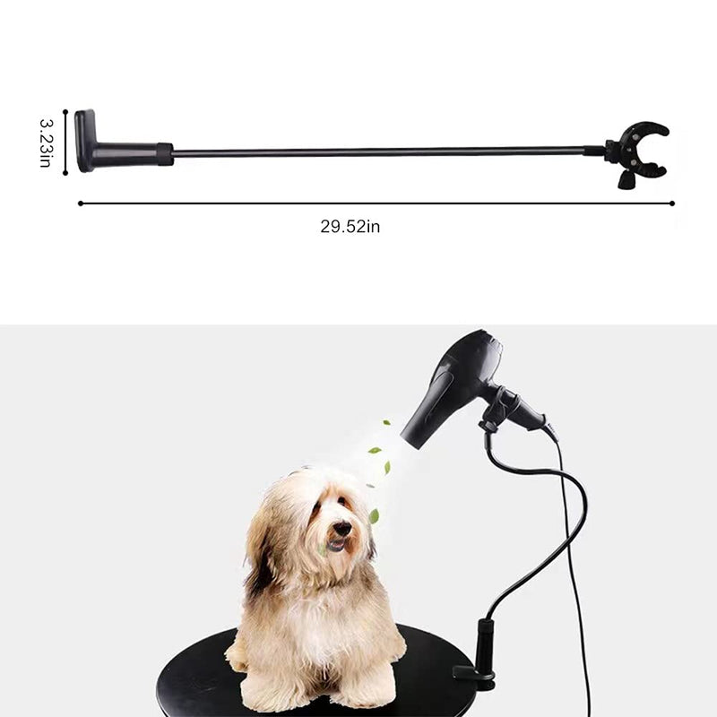 FOUUA Dog Hair Dryer Stand, Pet Grooming Table Hair Dryer Holder, Hands Free Blow Dryer Holder, 360 Degrees Rotatable Lazy Hair Dryer Stand with Adjustable Clamp Mount for Dog Cat Grooming - BeesActive Australia