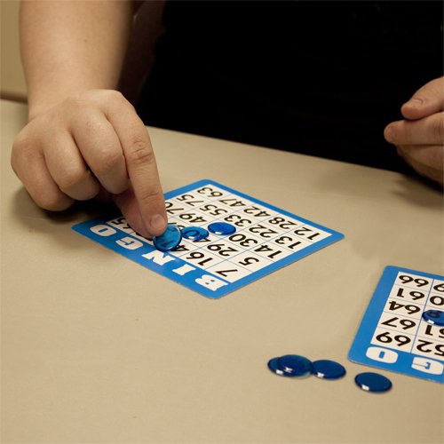 [AUSTRALIA] - 50-pack Blue Bingo Cards with Unique Numbers on Every Card - Family Bingo Game Accessories - Classic Classroom Number Matching Learning Activity - 50 Players 