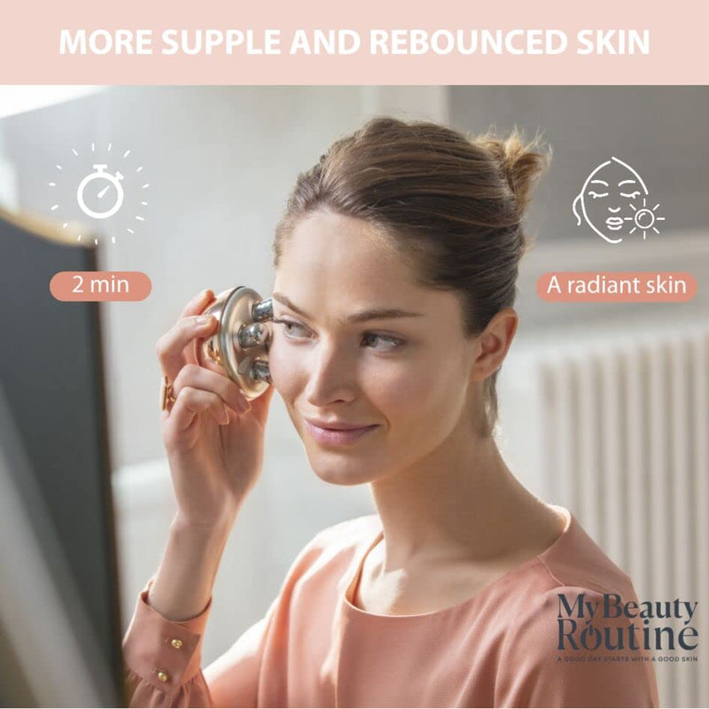 Rowenta Anti-Ageing Facial Massager, Reduce Fine Lines and Wrinkles, Soothing Vibrations, Enhanced Face Cream Penetration and Absorption, Waterproof, Portable, 3 Speeds, Daily Use, Glow Skin, LV6020 - BeesActive Australia