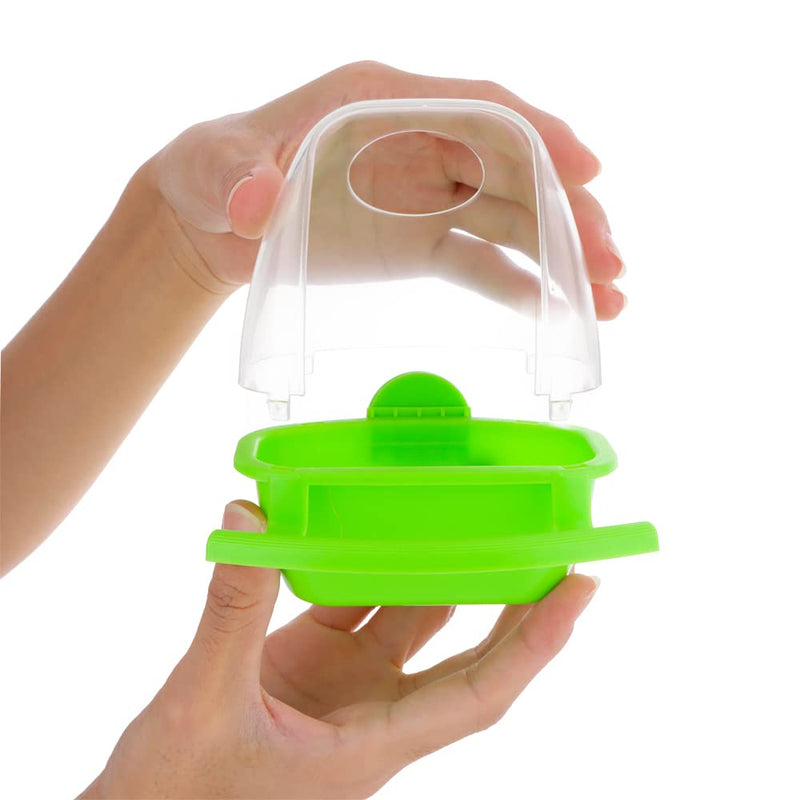 2 Pcs Small Bird Slot Feeder No Mess Cage Hanging Feeder Cup Plastic Food Feeding Box - BeesActive Australia