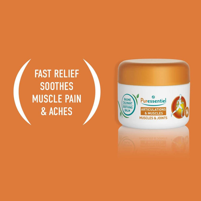 Puressentiel Muscles & Joints Soothing Balm 30ml- Providing fast Relief & Soothes Chronic Muscle Pain, Back Pain Relief, Neck Pain Relief- Proven Efficacy- 100% Natural Formula with Camphor & Menthol - BeesActive Australia