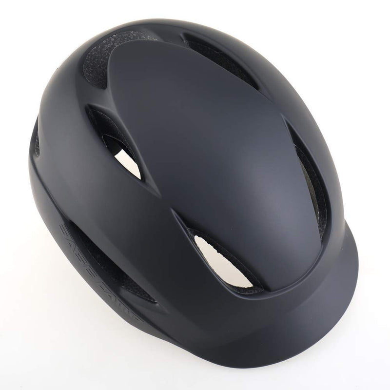 BASE CAMP Adult Bike Helmet with Rear Light for Urban Commuter Adjustable M Size Matte Black - BeesActive Australia