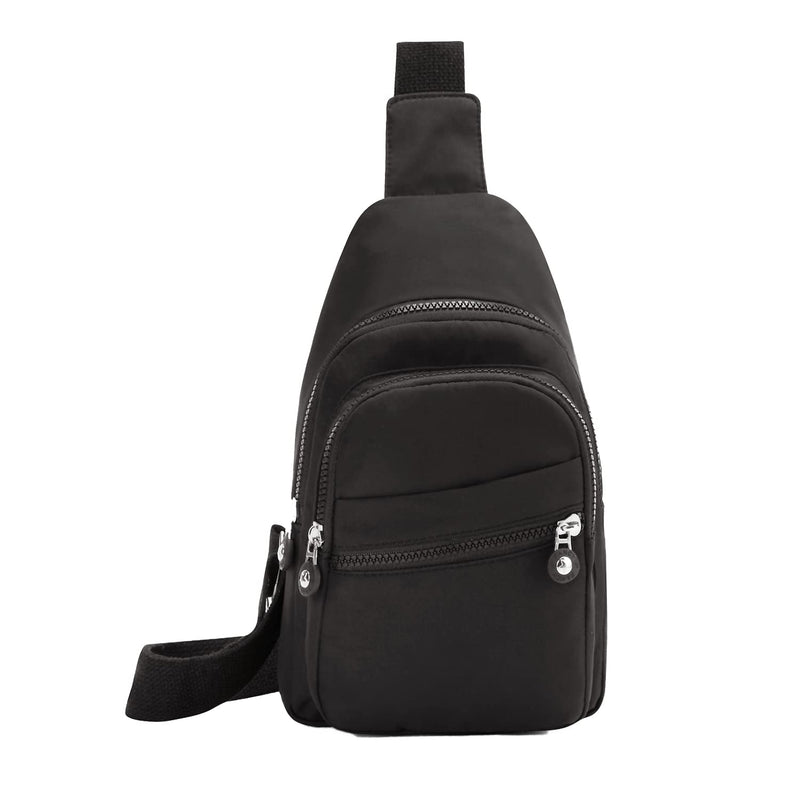 EVANCARY Small Sling Bag for Women, Chest Daypack Crossbody Backpack for Travel Sports Running Hiking Black - BeesActive Australia