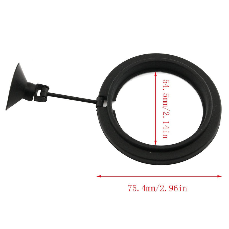 E-outstanding 2pcs Fish Feeding Ring Tropical Fish Food Ring Aquarium Fish Tank Accessories Water Plant Buoyancy Suction Cup (1 x Round Shape and 1 x Square Shape), Black - BeesActive Australia