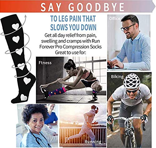 Compression Socks for Women and Men Circulation-Best Support for Running, Athletic, Nursing, Travel Small-Medium 11 Yellow/Black/Blue/Black/Red - BeesActive Australia
