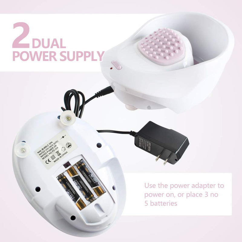 Electric Massage Nail Soaking Bowl, Manicure Hand Bowl Vibration Spa Massage Soak Soothing Relaxing Manicure Machine Soften Cuticles - BeesActive Australia
