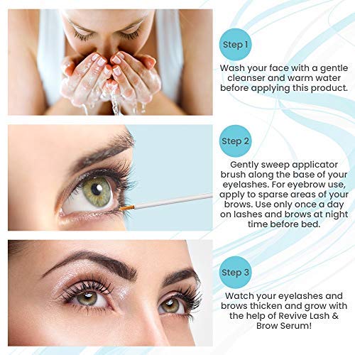 Eyelash Growth Serum & Eyebrow Enhancer - Biotin, Vitamin E & Collagen - Rapid Growth Serum for Thicker & Longer Lashes - for Men and Women, - 4ML / 0.14 FL OZ - BeesActive Australia