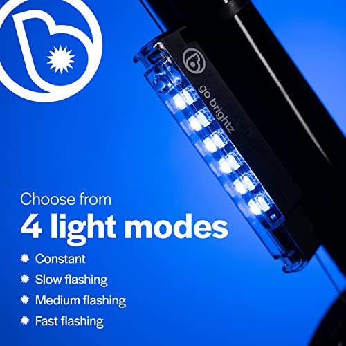 Brightz GoBrightz LED Bike Frame Light - LED Bike Frame Light for Night Riding - 4 Modes for Flashing or Constant Glow Light - Fun Safety Light Bike Accessories for Kids, Boys, Girls, Teens & Adults Blue - BeesActive Australia