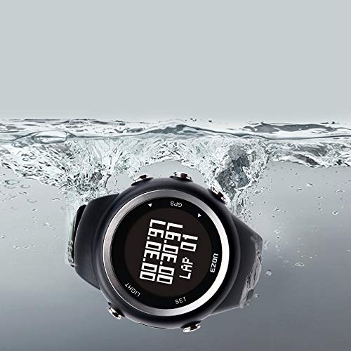 EZON GPS Running Watch with Speed Distance Pace Alarm and Calorie Counter and Stopwatch for Men T031B01 Black - BeesActive Australia
