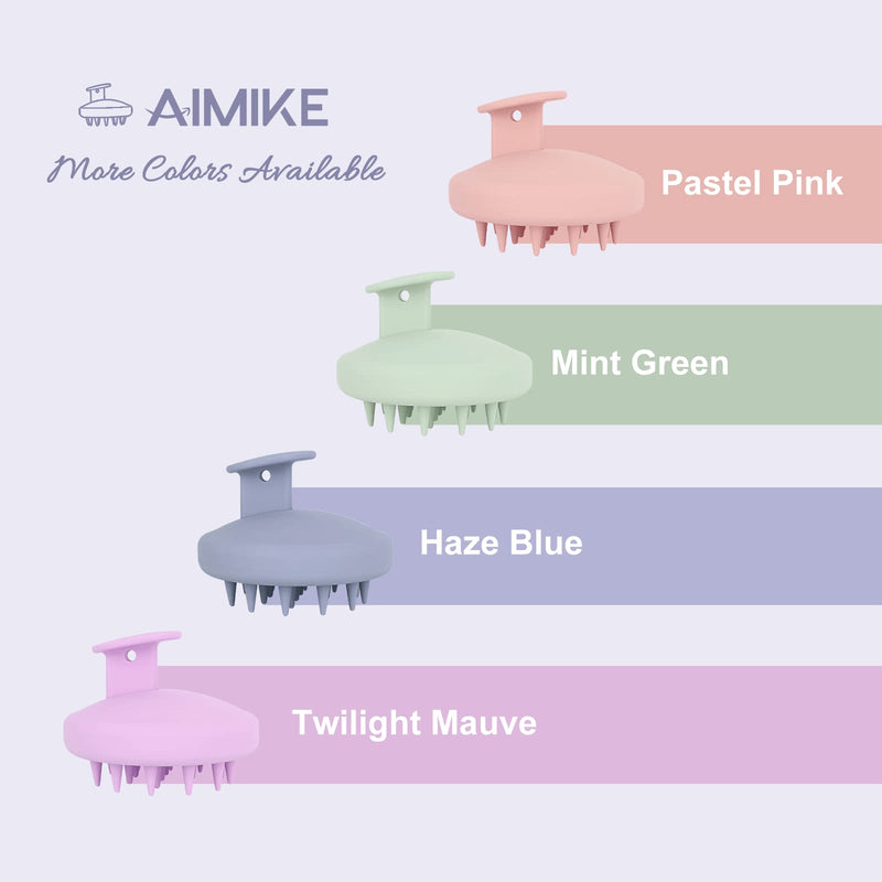 AIMIKE Silicone Hair Scalp Massager Shampoo Brush-Scalp Scrub Brush Dandruff & Scalp Massage Hair Oil to Promote Hair Growth-Silicone Hair Massager Scalp Brush -Wet & Dry Use-Haze Blue, 1.0 count Haze Blue - BeesActive Australia