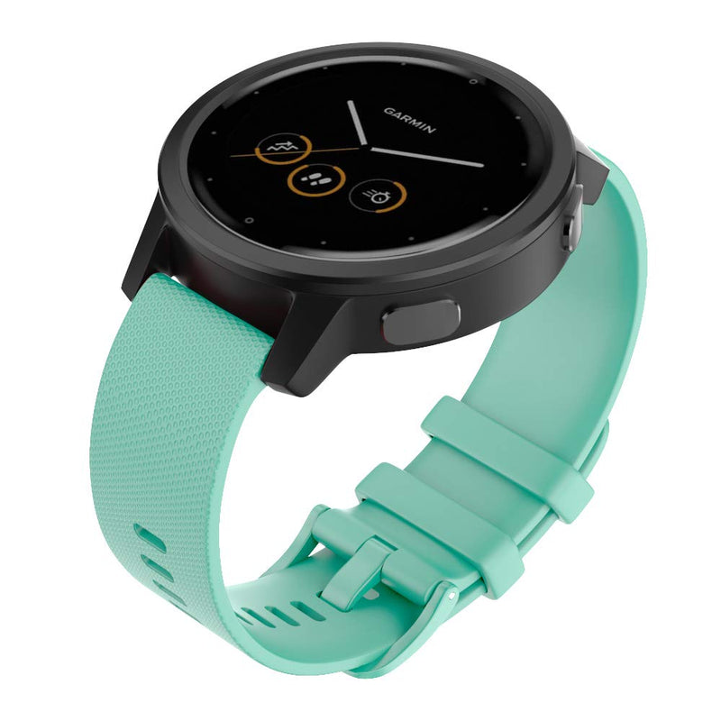 ISABAKE Band for Garmin Vivomove 3s/Vivoactive 4s, 18mm Quick Release Soft Silicone Replacement Strap, Compatible with Garmin Move 3S / Garmin Active S (Teal) Teal - BeesActive Australia