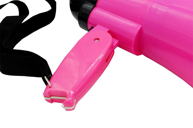 BEMLDY Portable Megaphone Bullhorn 30 watt Power with Built-in Siren/Alarm-Music-Adjustable Volume -Strap Powerful and Lightweight Pink - BeesActive Australia