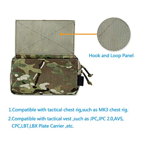 [AUSTRALIA] - KRYDEX Tactical Drop Pouch Sub Abdominal Carrying Kit Bag for Tactical Vest Chest Rig Multicam 