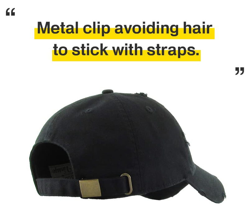 Vintage Washed Distressed Cotton Dad Hat Baseball Cap Adjustable Polo Trucker Unisex Style Headwear One Size Black - BeesActive Australia