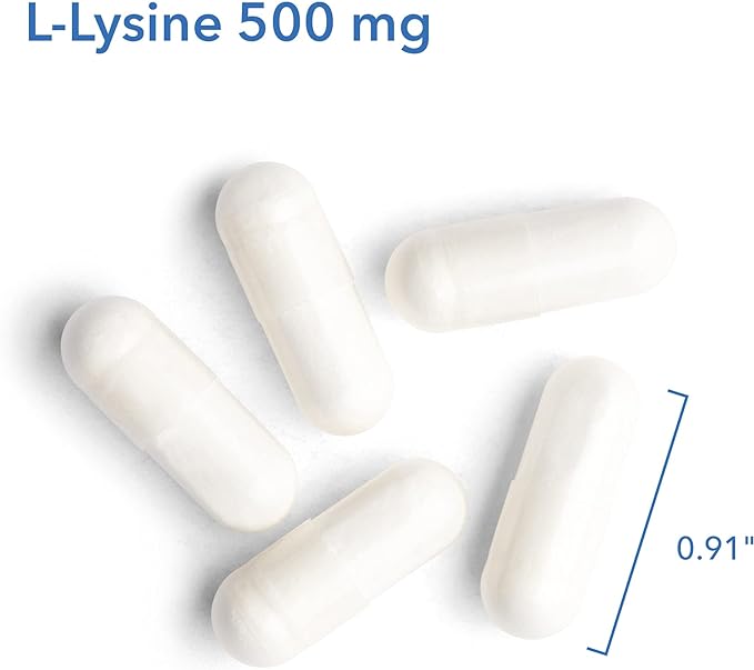 L-lysine 500mg 100 capsules manufactured by Allergy Research Group #70600 - BeesActive Australia