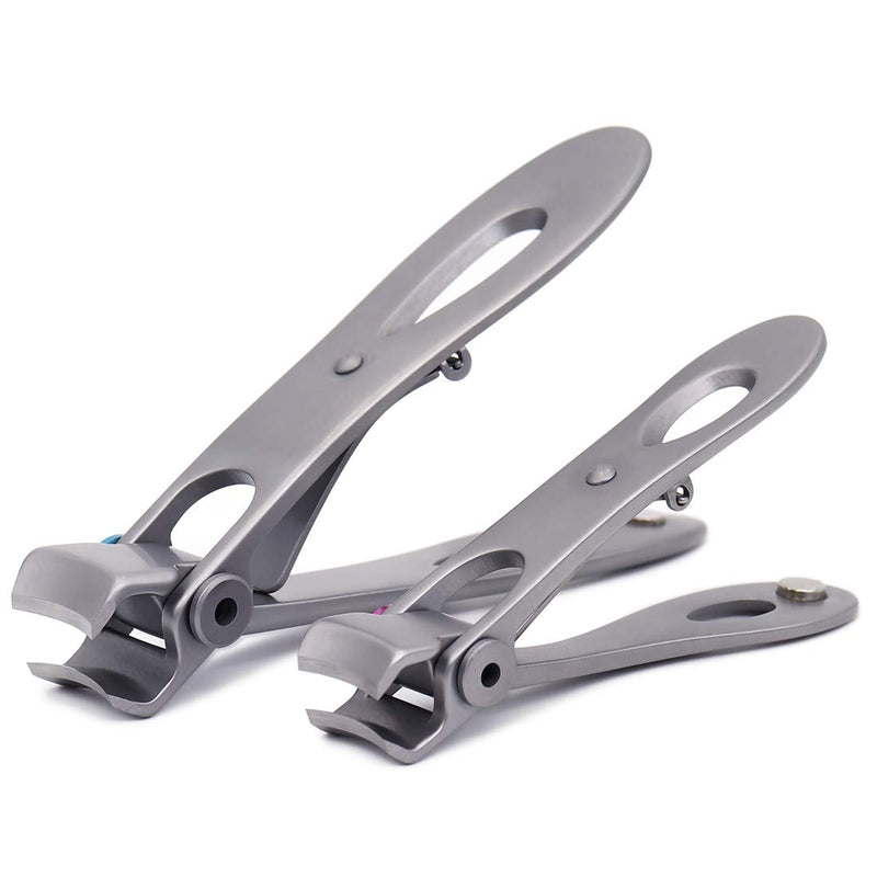 SZQHT Extra Wide Jaw Opening Nail Clippers for Thick Nails Cutter for Ingrown Toenail Clippers & Fingernails Manicure Set,Pedicure Kit,Men & Women(Silver) Silver - BeesActive Australia