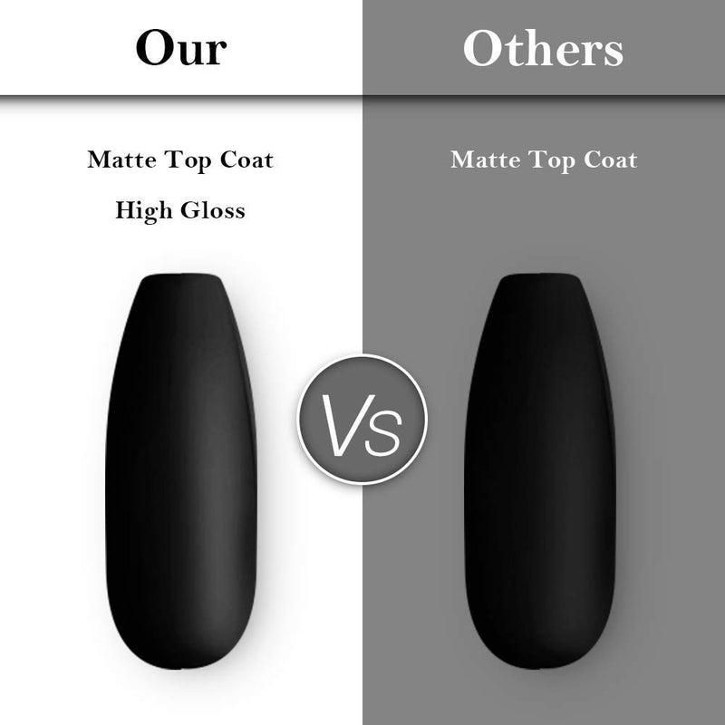 Makartt Matte Top Coat and High Gloss Top Gel Coat Base Coat Set - No Wipe Top Coat, Gel Nail Polish Matte Shine Finish and Long Lasting, Soak Off Gel, 10ml Each Bottle P-47 - BeesActive Australia