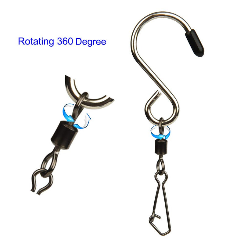 10pcs Swivel S Hooks Clips Hanging Wind Spinners for Chimes Crystal Twisters，Spinning Windsocks and Any Kites, Flower Pots, Plants, Bird Feeders, Solar Lights, Flags，Party Supply (Shook) - BeesActive Australia